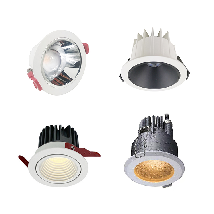 Aluminum Alloy 10W 20W 30W 40W Dimming Square LED Recessed COB Downlight