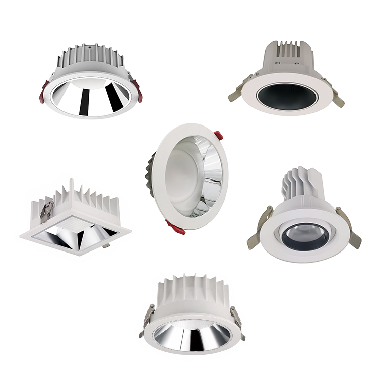 Aluminium 9W 12W 20W 30W 110V 240V Adjustable and Rotatable LED Recessed Downlights