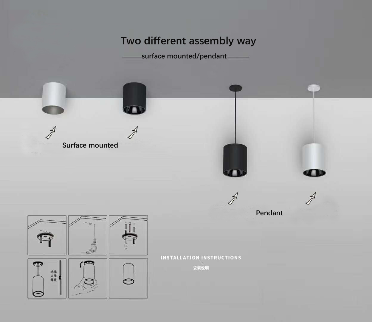 Hot sale Aluminium Alloy Waterproof IP65 Surface mounted downLight