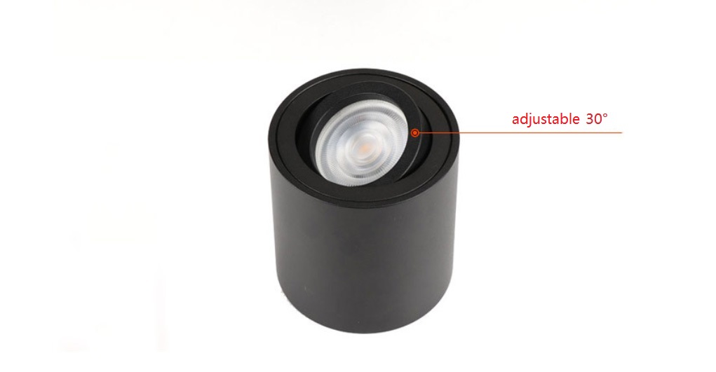 85*85mm Round Aluminium Tiltable and Adjustable GU10 MR16 LED Downlight Ceiling Light Surface Mounted Downlight
