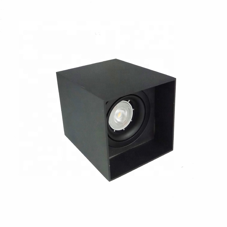 Adjustable Antiglare Cubic Square Surface Mounted Ceiling Spot Light and MR16 GU10 G5.3 Light Fixture