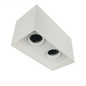 Aluminum Anti-glare Square Double heads Surface Mounted GU10 MR16 G5.3 Light Housing and Fixture