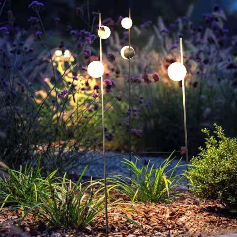 Outdoor Garden Courtyard Ball Moon Light Design Art Deco LED Lawn Light