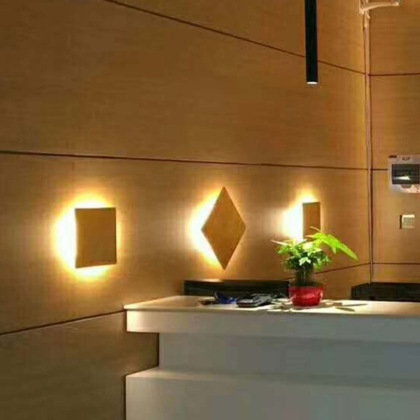 Home Corridor IP44 12W Indoor 200mm 300mm Indoor Golden or Black Led Wall lamp