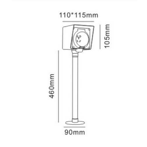 Outdoor Copper Power Socket and Charge Spot 