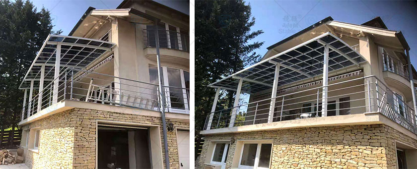 Mr. Marton, from Hungary, ordered one terrace canopy from us for his terrace in February.