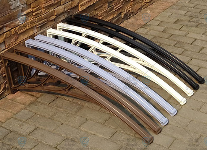 Solid stainless steel lawn mower awning with solid sheet