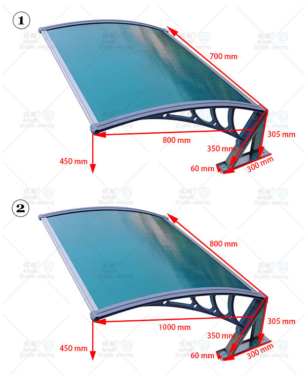 Solid stainless steel lawn mower awning with solid sheet
