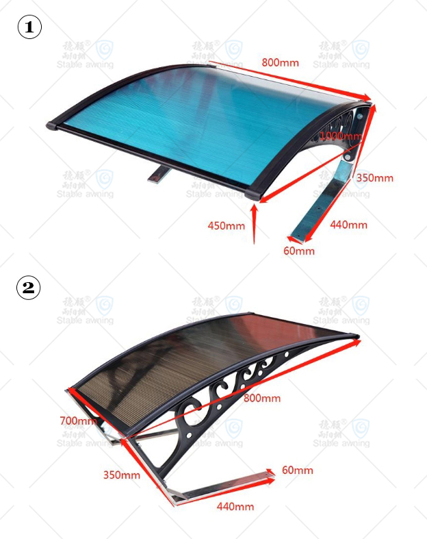 Iron lawn mower awning with solid sheet
