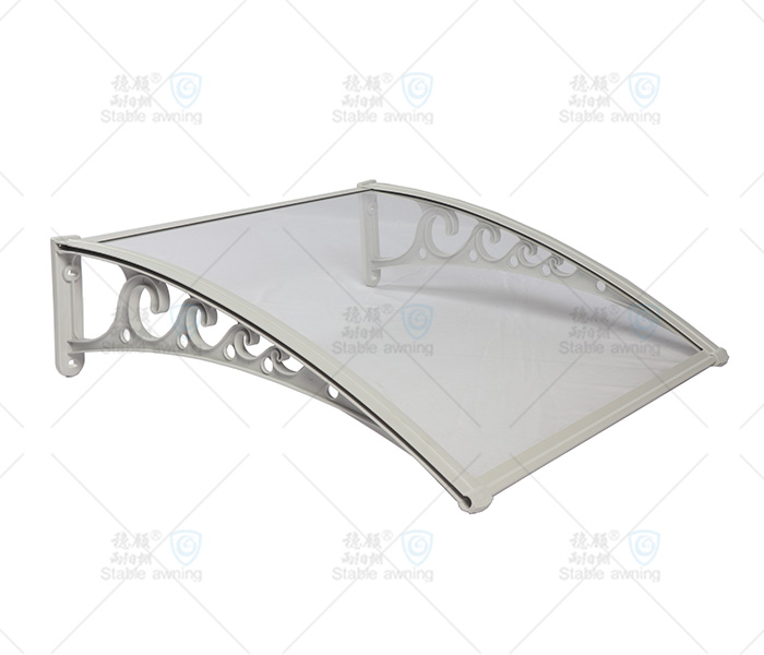 Window & Door Canopy with Solid Board and Plastic Brackets (Flower Roll)