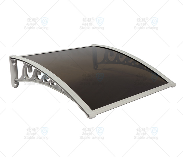 Window & Door Canopy with Solid Board and Plastic Brackets (Flower Roll)