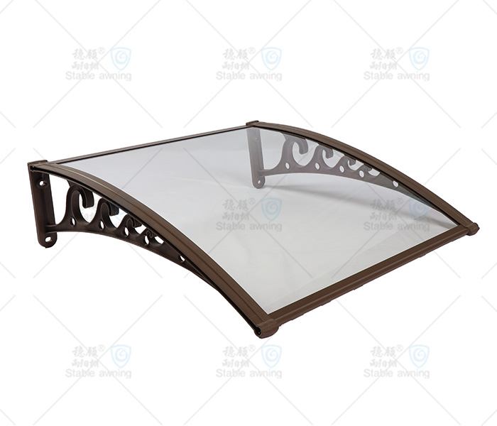 Window & Door Canopy with Solid Board and Plastic Brackets (Flower Roll)