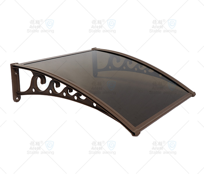 Window & Door Canopy with Solid Board and Plastic Brackets (Flower Roll)