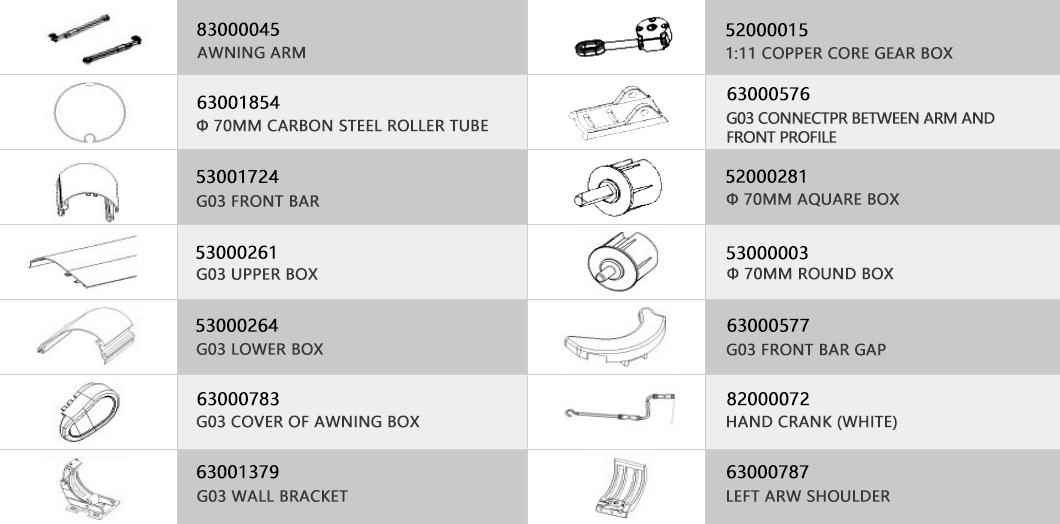 Full Cassette Manuel Retractable Awning