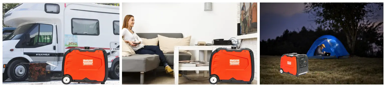 Trolley Kit Portable Silent Low Exhaust Small USB SK4000iE Sakyno Inverter Generator