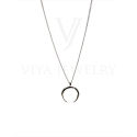 Women Paved Stone Pendant Necklace