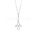 Women Paved Stone Pendant Necklace