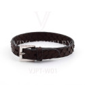Python leather watch wrap bracelet