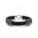 Python leather claw bracelet
