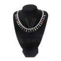 Trend square beads chain necklace