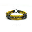2 String Python Leather 925 Sterling Silver Bracelet