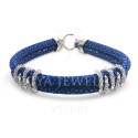 Stingray Leather With 925 Sterling Silver Claw Bracelet