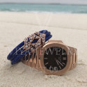 Luxury Stingray Leather Silver Charm Bracelet