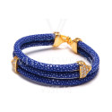 Luxury Stingray Leather Men Bracelet