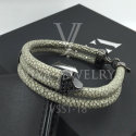 VSST-18 Origin Real GREY Stingray Skin Bracelet with Swarovski stone setting- (4)