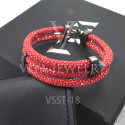 VSST-18 Origin Real Red Stingray Skin Bracelet with Swarovski stone setting- (1)