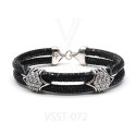 Top Sale Stingray Leather 925 Sterling Silver Bracelet