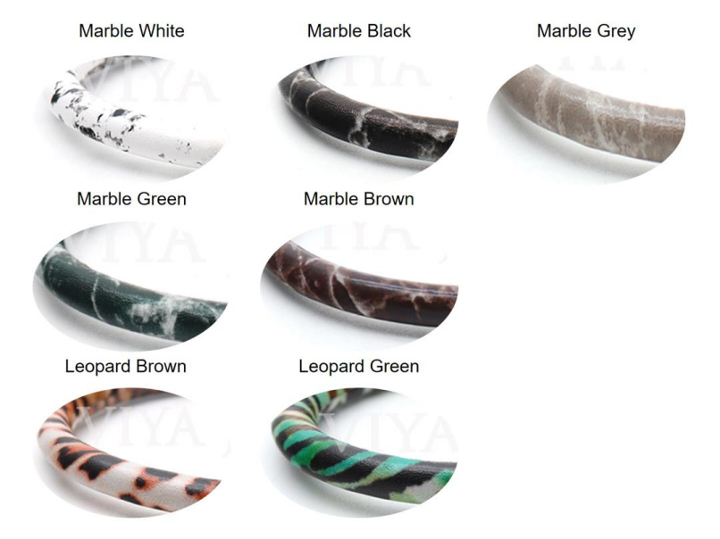 Popular Marble Cowhide Leather Snake Bracelet