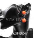 Orange stingray Herme color earrings 