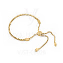 Box chain beads adjustable bracelet