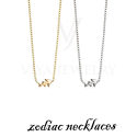 Wholesale 12 Constellation Stainless Steel Zodiac Sign Pendant Chain Necklace 