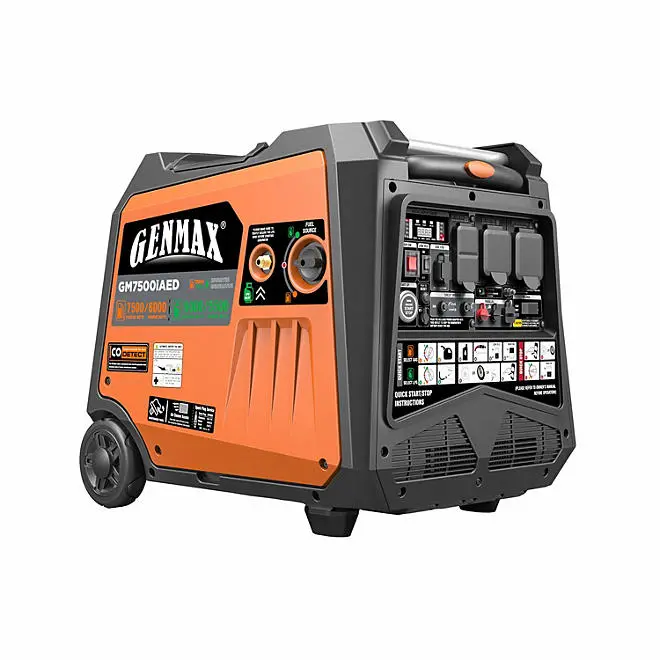 Genmax Gm7500iaed 7500 Watt Dual Fuel Inverter Generator - Remote Start 