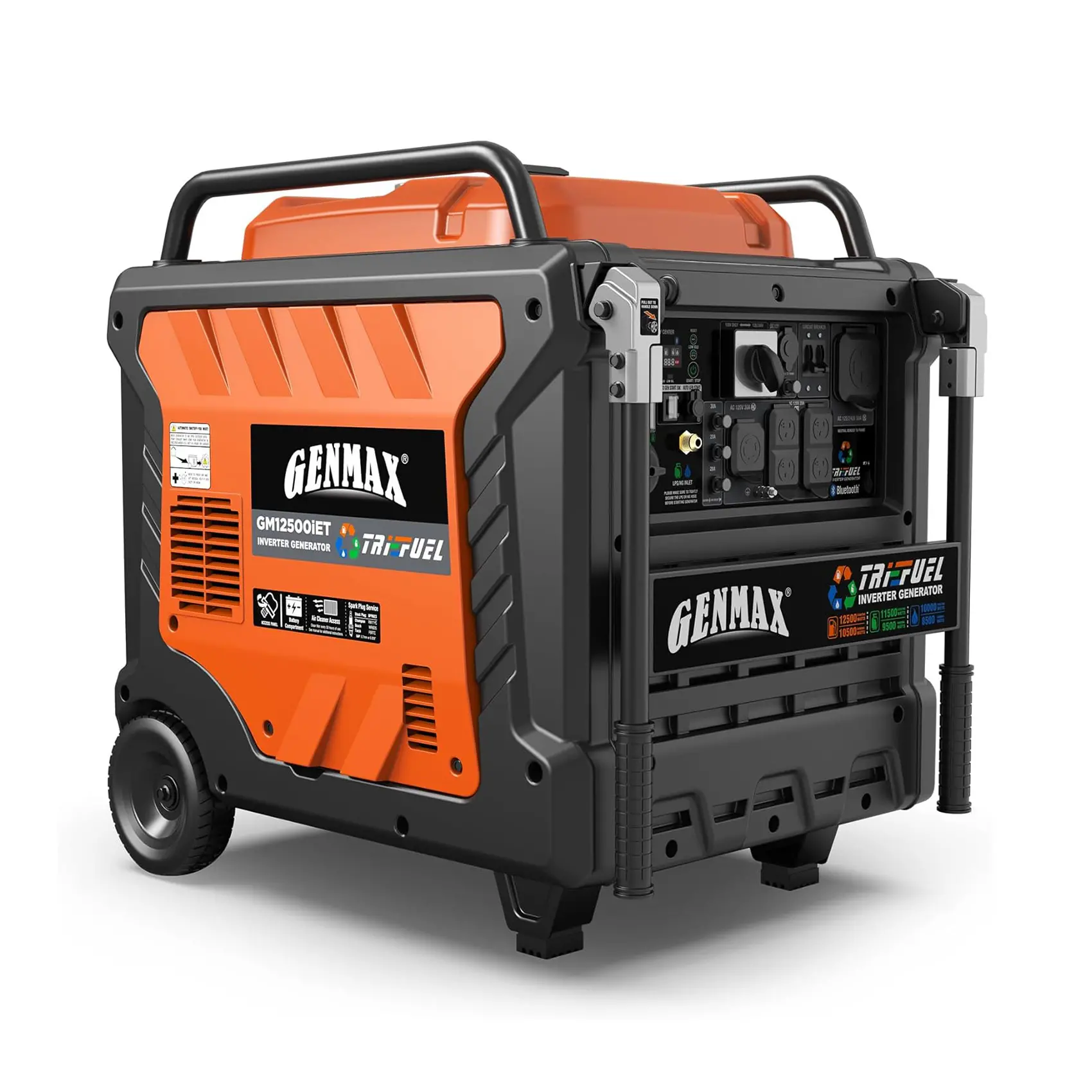 GENMAX GM12500iET 12500W Tri-Fuel Inverter Generator with CO