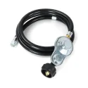 GENMAX GMLPGK Two Stage Propane Regulator with 5ft Hose,Dual Stage Propane Hose with QCC1/Type1 Connector,CSA Certified (3/8" Female Flare Nut)