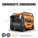 GENMAX GM9000iET 9000W Portable Inverter Generator
