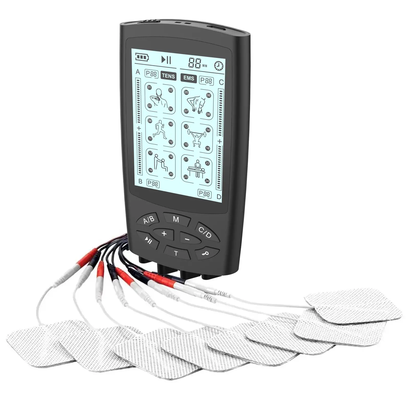 SM9555 Four-channel Wired Tens Unit