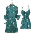 Two piece silk nightgown set
