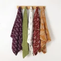 Neutral printed baby bamboo cotton blanket