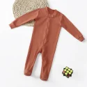 Infant Toddlers Clothing Romper Zip Long sleeve Footie Pajamas