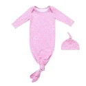 Newborn knitted cotton knot pajamas