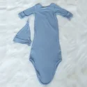 Newborn baby Knotted gown Sleeping Bag with Hat (1)