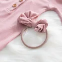 knotted Gown Baby Girl with headband (6)