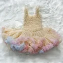 Baby Girl Birthday Cake Smash Outfit Toddler Girl Romper Tutu Skirt