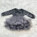 Baby Girls Sequin Girl Dress Toddler Princess Tulle Tutu skirt (2)