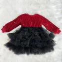 Baby Girls Sequined Flower Girl Dress Toddler Princess Tulle Tutu Pageant Ball Gowns (3)