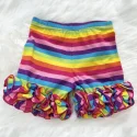 Private label Baby Toddler Girls Cotton Icing Ruffles Shorts custom